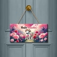 thumbnail image 2 of Hello Valentine’s Day Bull Terrier Flower Crown Romantic Pink Floral Landscape Wood Sign Bully Dog Lovers Gifts Idea Hanging Wall Home Decor - 00031, 2 of 5