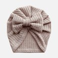 thumbnail image 1 of Gorro de lana con lazo de punto tipo gofre para bebé, gorro estilo indio, para otoño e invierno, 1 of 6