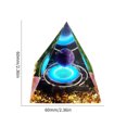 thumbnail image 2 of Pirámide de cristal de 6 cm Reiki Pirámide de orgón curativo para estudio de oficina (D) JShteea Libre de BPA, 2 of 8