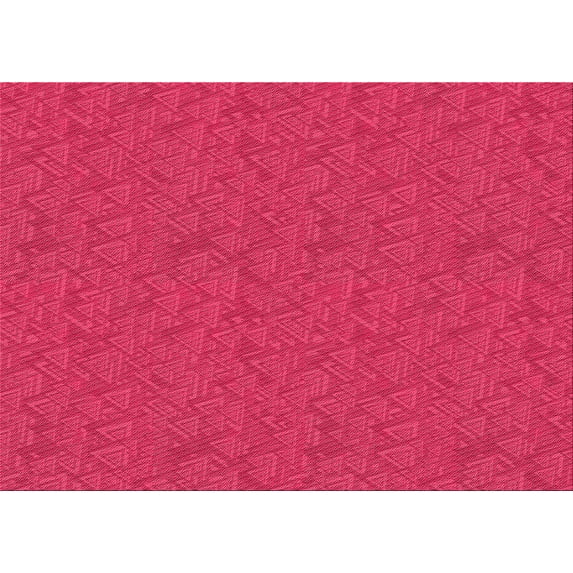 Ahgly Company Machine Washable Indoor Rectangle Transitional Hot Deep Pink Area Rugs, 3' x 5'