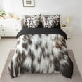 thumbnail image 2 of Feelyou Grey Cow Print Bedding Comforter Set 7 Pieces, Farmhouse Animal Full Bedding Set, Modern Rustic Fashion Fitted Sheet Flat Sheet, Super Cozy Room Decorative, 2 of 7