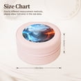 thumbnail image 2 of Fuzoiu Red And Blue Fire Mountains Print Portable Jewelry Box,Round Mini Leather Travel Jewelry Case,Small Travel Jewelry Organizer,Jewelry Holder for Ring Necklace Earring for Women Girls-Pink, 2 of 7