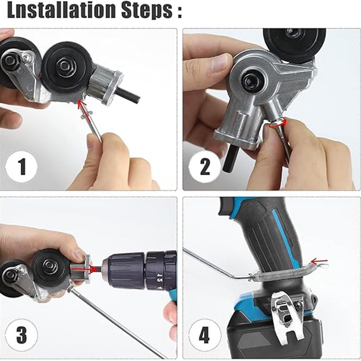EZTRONICSCORP Electric Drill Plate Cutter-Drill Cut Pro,2024 New Metal Nibbler Drill Attachment,Sheet Metal Cutter with Adapter,DIY Electric Drill Shear for Cutting Iron, Steel,Copper, Aluminum