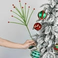 thumbnail image 2 of CuiLiyq Sparkle Christmas Tree Picks and Spray Christmas Tree Topper Decoration, 24.4 Inch Artificial Glitter Curly Pick Stalk Branches with Ball for Xmas Vase Filler Wreath Craft (A), 2 of 6