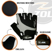 Zol Race Performance Cycling Gloves Half Finger Bike Gloves Gel Pad (XXLarge)