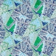 thumbnail image 2 of Zelouf Zs1901V Print Ity Puff  , Sewing, DIY, Crafts Fabric by the Yard, 417 Blue/green, 7 Yard, 2 of 2