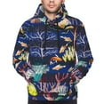 thumbnail image 5 of Bingfone Sea Inhabitans And Herb Men'S Drawstring Hoodie Long Sleeve Pocket Sweatshirts-Small, 5 of 9