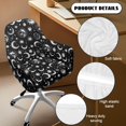thumbnail image 5 of Xoenoiee Moon Star Print Stretch Curved Back Dining Chair Covers with Armrest, Accent Dining Chairs Covers Slipcovers with Arms, Swivel Armchair Cover Protector, Vanity Bar Stool Seat Covers, 5 of 7
