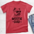 thumbnail image 2 of Westie Dad, Unisex Men's Shirt, West Highland White Terrier Owner, Funny Dog Dad Gift, Heather Red, Large, 2 of 6