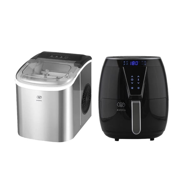 Combo Máquina de Hielo Avera 12 Kg y Freidora de Aire 4.5 L