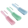 thumbnail image 3 of Detangling Brush, Hairdressing Tool Natural Hair Brush Adjustable Comb Tooth Hair Knotting Avoidance  For Home, 3 of 8