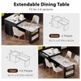 thumbnail image 2 of [Premium P2 Engineered Wood] Expandable Dining Kitchen Island with Double Storage & 2 AC Outlets & USB Port & Two-tone Design, 2 of 26