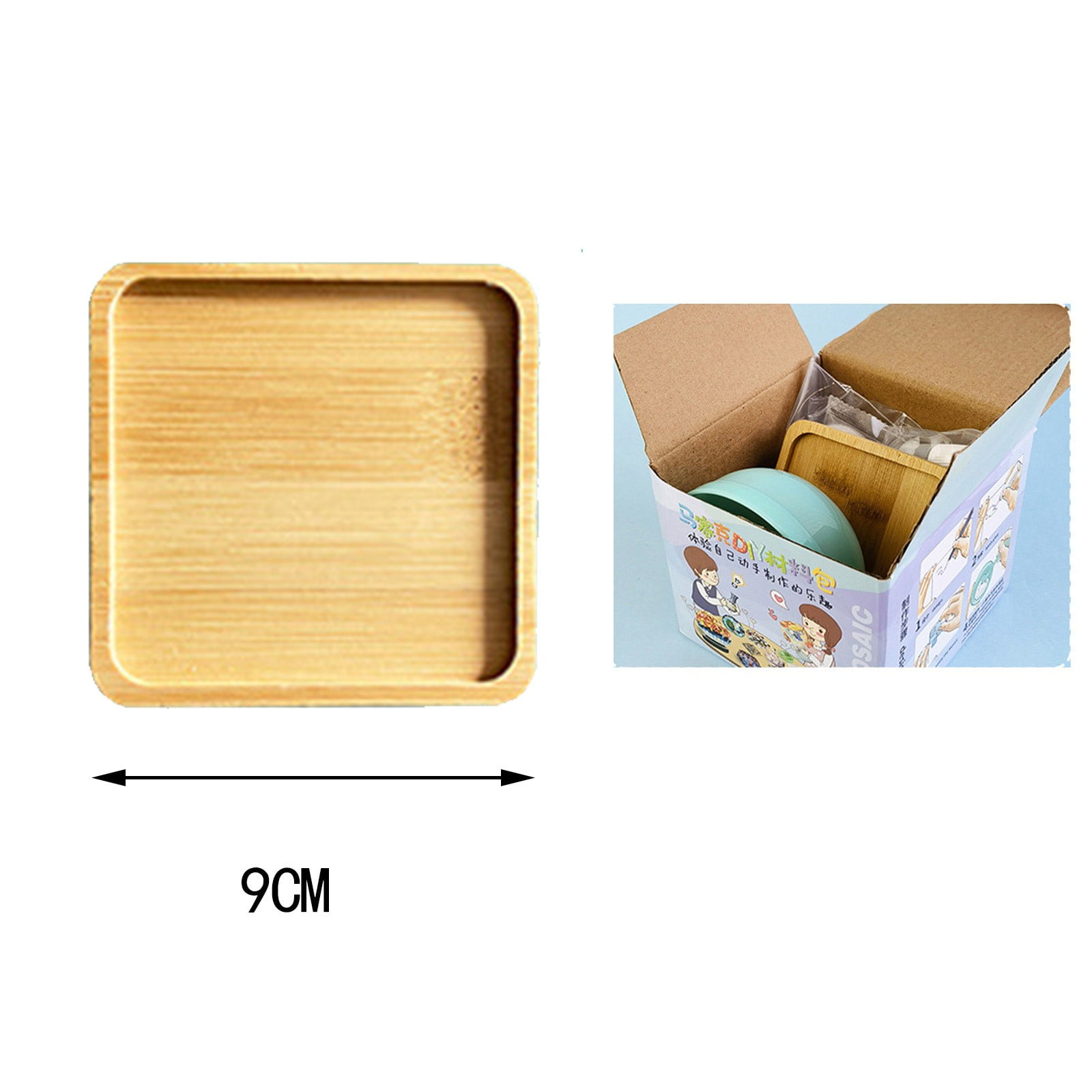 2 Sets DIY Mosaic Tile Craft Kit - Mixed Color Glass Tiles with 2 Wooden Coasters for Adults, Complete Starter Set for Handmade Home Decor & Creative Gift Making