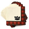 Wild One Napkins - Buffalo Plaid Lumberjack Woodland Party Supplies 16 Set