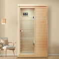 thumbnail image 6 of Infrared Sauna for Home Full Spectrum Wooden Sauna Room Hemlock 1050W Indoor Dry Saunas with Rapid Heating 6 Carbon Panels, Bluetooth and Reading Lights, 6 of 8