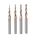 thumbnail image 5 of 3D Carving Woodworking Ball Nose End Mill 6.35mm Shank 2 Flutes 3D Carving Edge Retention H-Si Coated Heat Resistant, 5 of 5