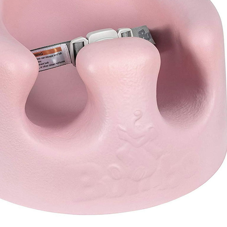 Bumbo Baby Infant Soft Foam Floor Booster Seat with Adjustable Harness Cradle Pink