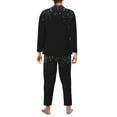 thumbnail image 5 of Kll Silver Glitter1 Sleepwear Mens Flannel Pajamas,Long Cotton Pj Set, 5 of 9