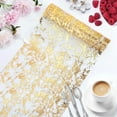 thumbnail image 3 of SNNROO 3 Pieces Gold Table Thin Mesh Table Runner Roll 11 x 180 Inches Gold Table Decorations for Party Glitter Table Runner Rectangle Thin Table Cloths for Wedding Baby Shower Birthday, 3 of 6