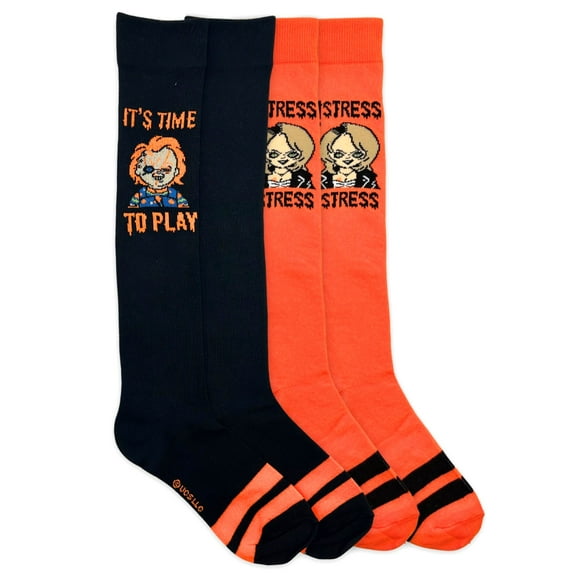 Chucky Women's Halloween Knee-High Socks, 2-Pack, Size 4-10