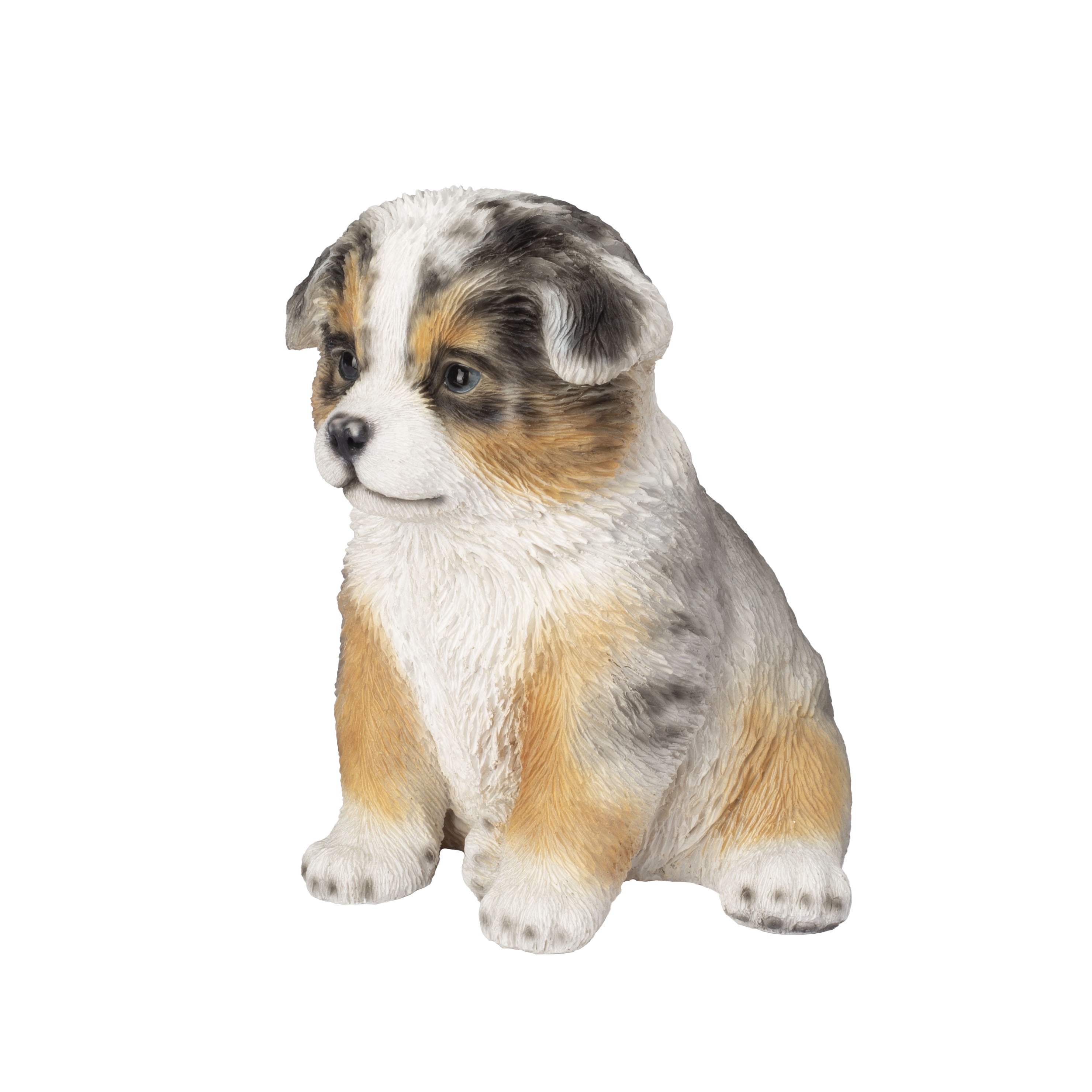 SOREAL Australian Shepherd Puppy Figurine – Decorative Dog Statue for Shelves, Desks, Mantels, Tabletop, Garden Décor – Charming Gift for Dog Lovers, Collectors, Birthdays, Holidays