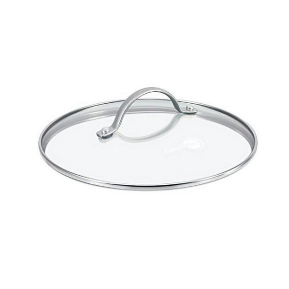 Tapa de cristal GreenPan con mango de acero inoxidable, 9.5", CC001059-001, plateado