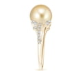 thumbnail image 3 of ANGARA Golden South Sea Cultured Pearl and Leaf Ring with Diamonds in 14K Yellow Gold for Women | June Birthstone, Birthday, Anniversary, Jewelry Gift for Women | Pearl Ring, 3 of 8