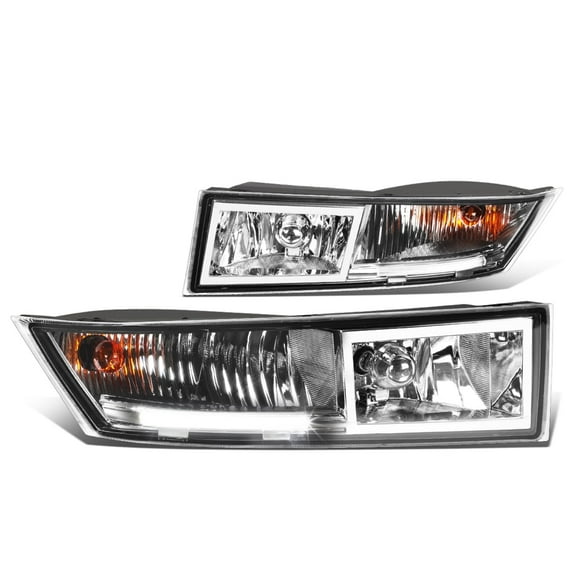 DNA Motoring For 07-14 Cadillac Escalade ESV/EXT LED DRL Bumper Driving Fog Light Lamps Pair Chrome