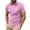Pink, variant on WREESH Men's Solid Buttoned Henley Shirts Casual Short Sleeve T-Shirt with Turn Down Collar and Button Detail a Classic Solid Color Top for Everyday Wear Gray