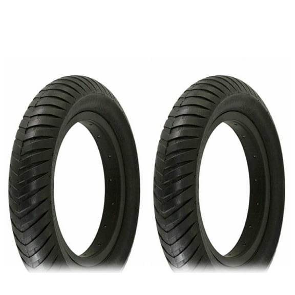 Two Bike Tire 12 1/2 x 3.00 Black/Black Side Wall IA-2065.