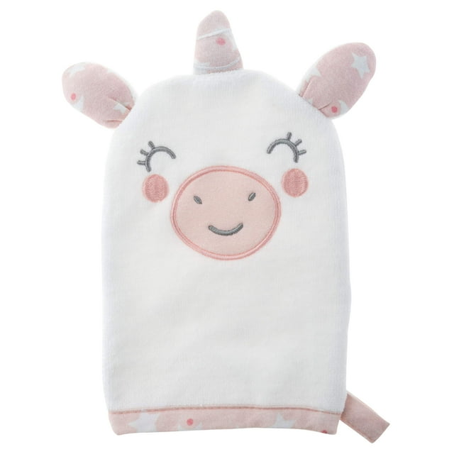 Manoplas de baño Stephen Joseph Unicorn 100% algodón para bebé