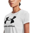 thumbnail image 4 of Under Armour Womens Live Sportstyle Graphic Short Sleeve Crew Neck T-shirt White 103/Cerise Large, 4 of 4