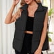 thumbnail image 5 of Chaleco Acolchado para Mujer, Abrigos de Abrigo, Chaquetas y Abrigos con Bolsillos. Negro XL, 5 of 8