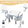 thumbnail image 4 of QinaQin Ensemble Table pour Enfants et 4 Chaises, Table d'Activités à Hauteur Réglable avec Rangement et Dessus pour Graffitis pour 2 à 10 Ans, 4 of 8