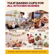 Katbite 200PCS Multi- Color Tulip Cupcake Liners Muffin Baking Cups