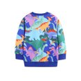 thumbnail image 2 of Bellafa Toddler Boys Christmas Sweatshirts Long Sleeve Pullover Shirts Dinosuar Reindeer Sweaters Xmas Cartoon Tee Sport Tops 1-7T, 2 of 7