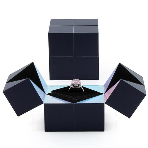 Caja de joyería de rompecabezas Caja de anillo mágico para el día de San Valentín Propuesta de compromiso Caja de joyería de rompecabezas de Ropa, zapatos y accesorios Miscelánea Numero 3