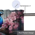 thumbnail image 5 of Peacock Valance Curtain for Kitchen Retro Floral Elegant Bird Watercolor Peacock Feather Privacy Decorative Rod Pocket Short Window Valance Curtains 54 by 18 in, 1 Panel, 5 of 6