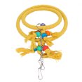 thumbnail image 3 of Bird Hanging Perches Swings Toy, Cotton Rope Resistance To Bite  Climbing Toy, Cage Accessory For Parrotlet Budgie Cockateil Cockatoo Pet  Yellow,Orange,Green,Rose Red, 3 of 8