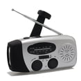 thumbnail image 1 of Radiot de manivela de emergencia, AM/FM/radio meteorológica portátil, cargador de teléfono con banco de energía, radio para acampar en interiores y exteriores, gris plateado, 1 of 5
