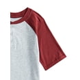 thumbnail image 3 of Wonder Nation Boys Raglan Henley T-Shirt with Short Sleeves, Sizes 4–18 & Husky, 3 of 3