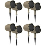 8 JBL GSF6-TN 6.5" Landscape Ground Stake/Wall Mount 70v Commercial Speakers+Amp