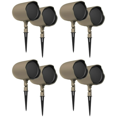 8 JBL GSF6-TN 6.5" Landscape Ground Stake/Wall Mount 70v Commercial Speakers+Amp