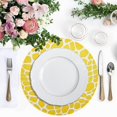 thumbnail image 4 of Ryvnso Yellow Lizard Skin Round Plate Mats Dining Table Placemat Set of 4 for Holiday Decoration, 4 of 7