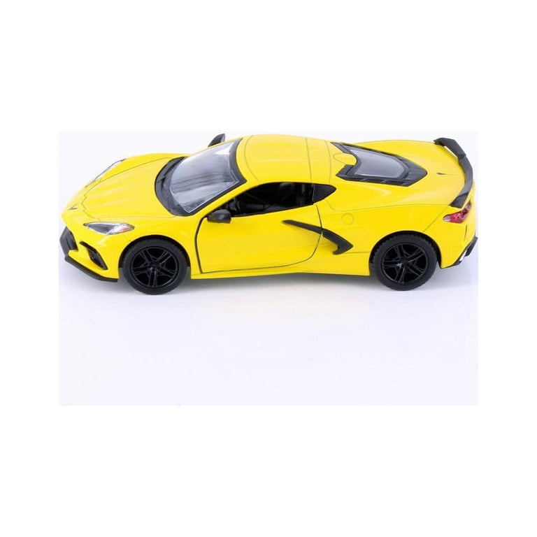 2021 Chevy Corvette, Yellow - Kinsmart 5432D - 1/36 scale Diecast