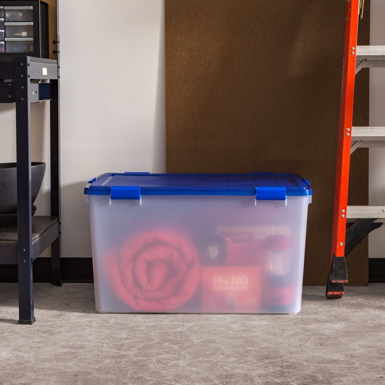 IRIS 156 Qt. Clear Plastic Storage Bins with Airtight Lids photo 3