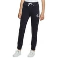 thumbnail image 2 of Calvin Klein Girls' Logo Sweatpants, Fleece Joggers with Ribbed Cuffs & Waistband, Black Monogram, 7, 2 of 5