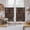 Brown, variant on Japanese Style Tier Curtains 54 Inch Length, Vintage Cartoon Cat House Trees Flowers Cafe Short Curtains for Bathroom Over Sink, Small Kitchen Curtain Light Filtering Drapes 2 Panels 27.5"Wx54"L