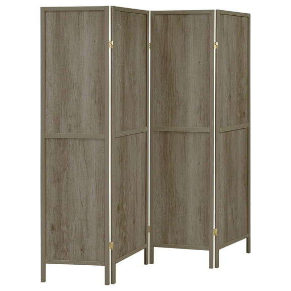 Stonecroft Furniture Madison 4 Panel Room Divider in Driftwood Gray