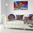 thumbnail image 3 of Designart Storm Over Tower Bridge at Night - Cityscape Photo Throw Pillow - 12x20, 3 of 5